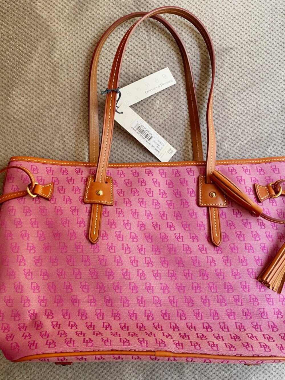 NWT Dooney & Bouke purple Davis tassel shopper - Picture 2 of 6